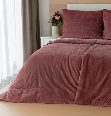 Bavlnený mikroplyš GAŠTANOVO HNEDÝ