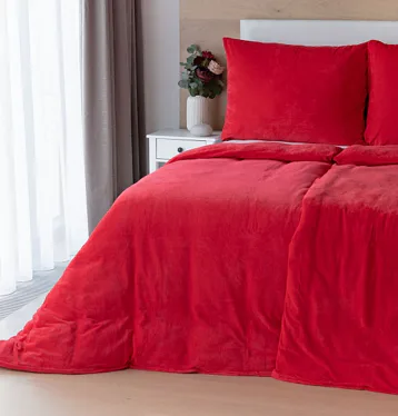 Bavlnený mikroplyš ČERVENÝ