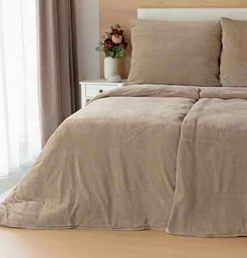 Bavlnený mikroplyš HNEDÝ