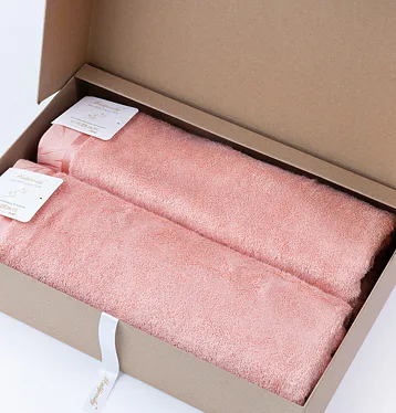 Dárkové balení ručníků Luna korálová 2 ks