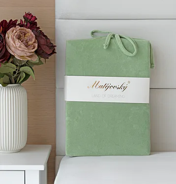 Zelené BAVLNENÝ MIKROPLYŠ