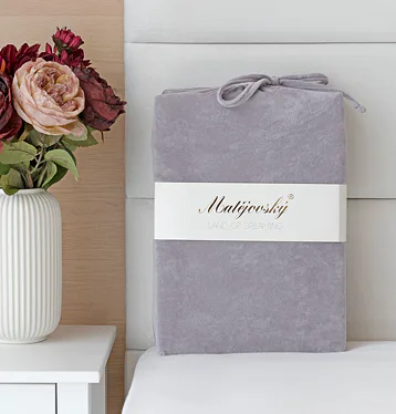 Stredne sivé BAVLNENÝ MIKROPLYŠ