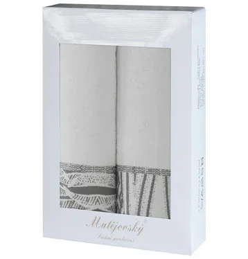Dárkové balení ručníků Mara krémová 2 ks