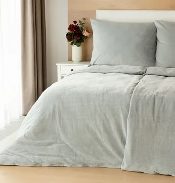 Bavlnený mikroplyš ŠEDÝ