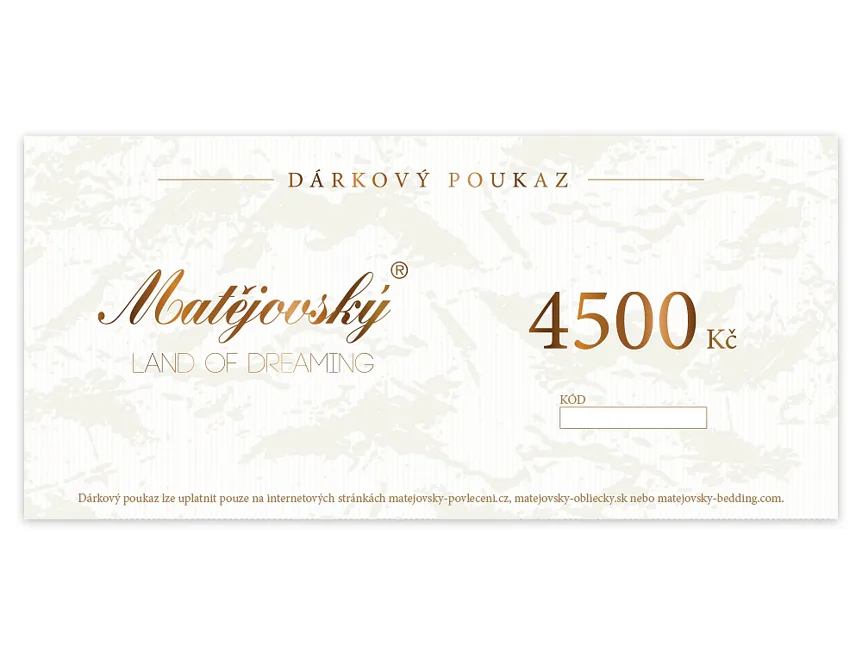 Elektronický poukaz na 4500 Kč