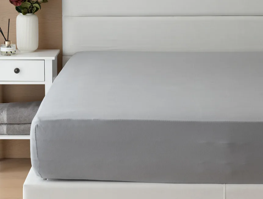Prostěradlo Světle šedé INTERLOCK