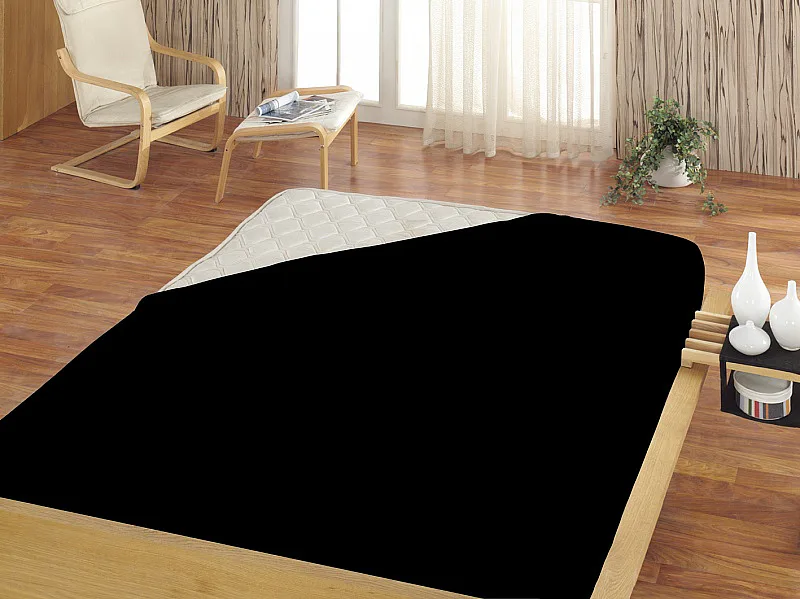 Prostěradlo Černé JERSEY PREMIUM