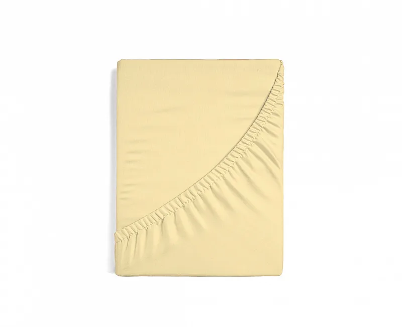 Prostěradlo Světle žluté JERSEY STANDARD