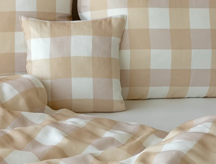 Povlečení Quadro Beige Linen
